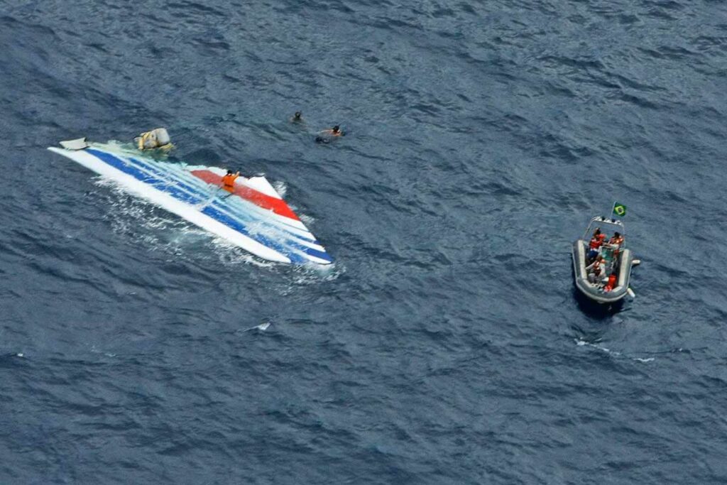 Wreckage from the Air France A330