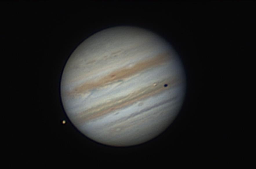 I Captured Io Transiting Jupiter Casting Its Shadow On The Surface From My Garden