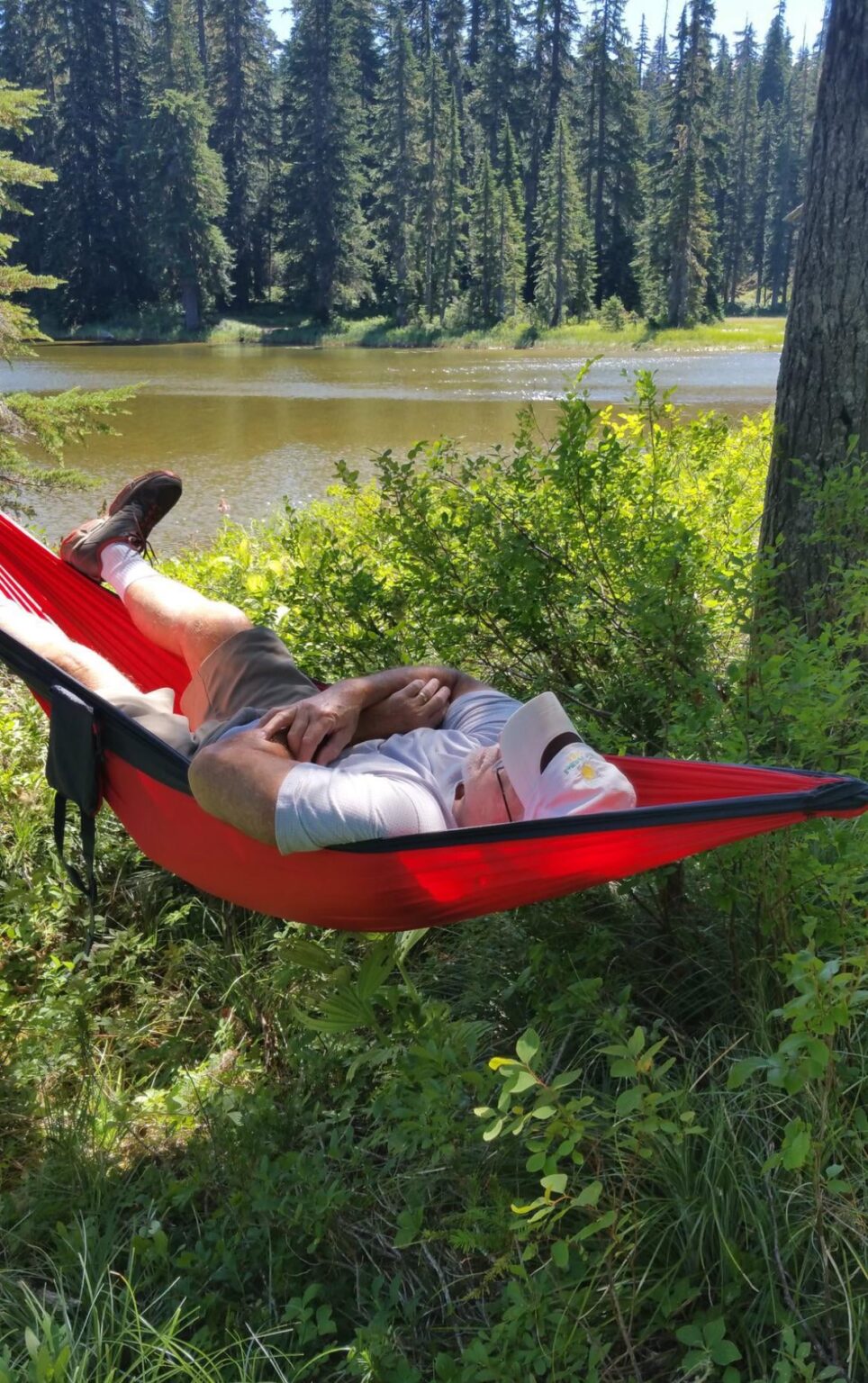 Whoever invented the portable hammock deserves a Pulitzer award
