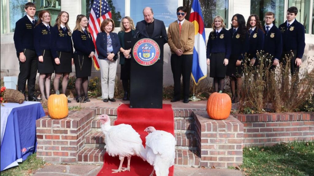 Colorado Governor holds state's first Thanksgiving turkey pardon