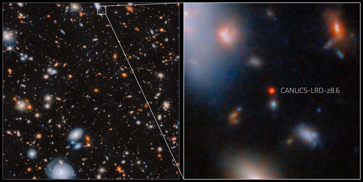 Webb spots greedy supermassive black hole in early Universe