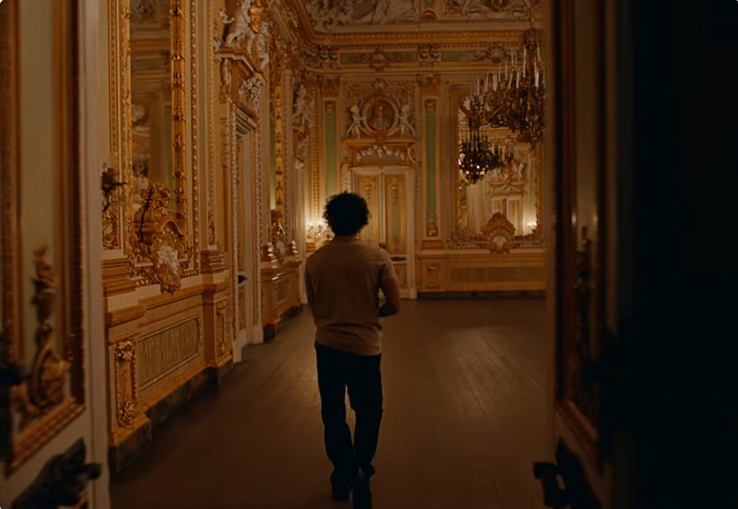 Omar, the main character in the video, walking through a Maltese Palazzo. Photo: Still from Youtube