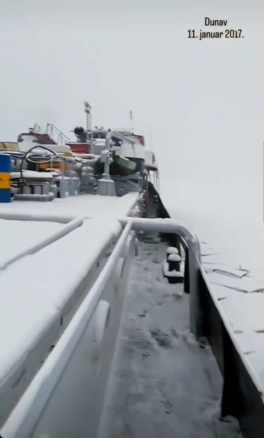 Danube under ice - icebreaker ride from January 2017.