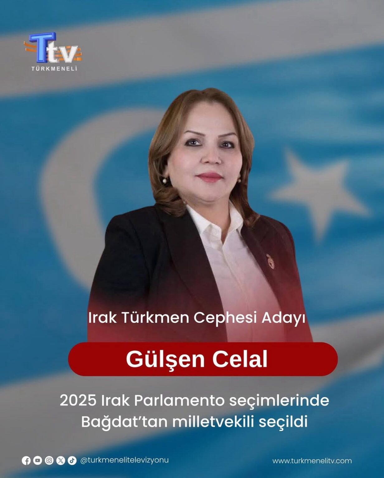 In the elections held yesterday in Iraq, Turkmens won a member of parliament from the capital Baghdad on behalf of the Iraqi Turkmen front for the first time in their history.