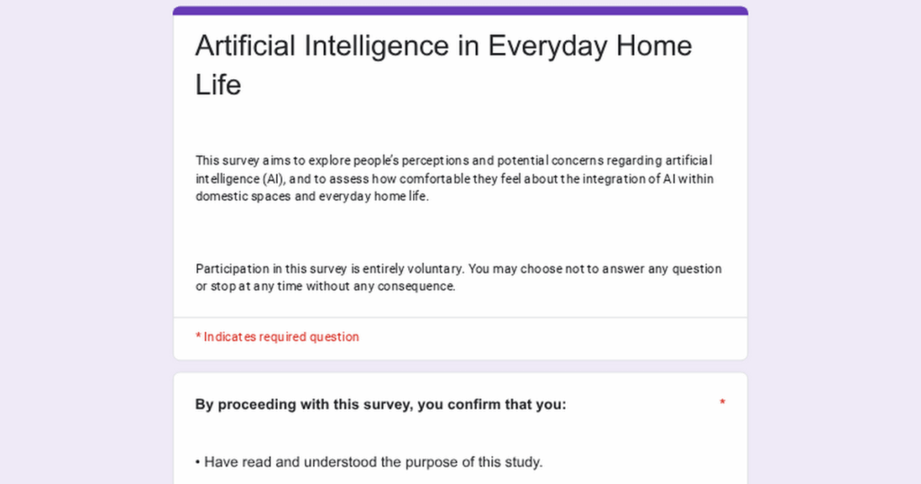 An academic study on public opinions on AI in everyday domestic life (18+)