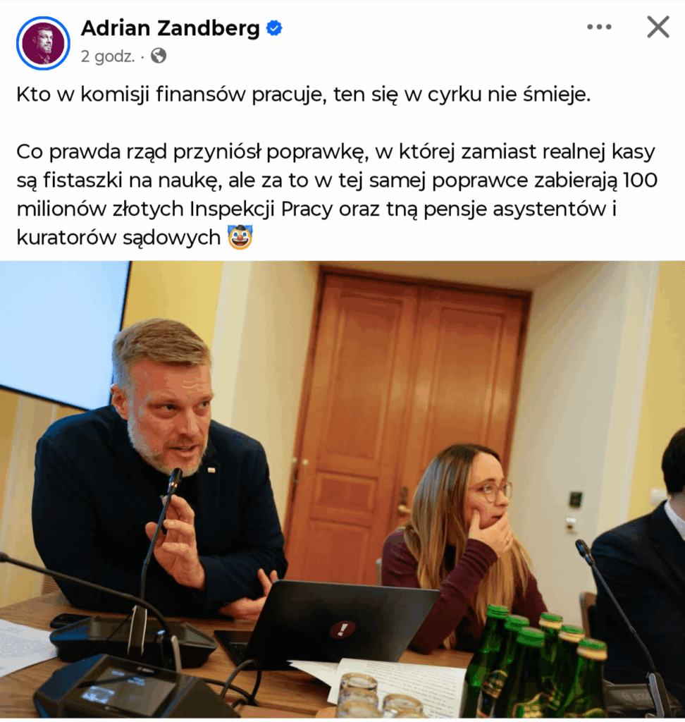Adrian Zandberg on his work in the Finance Committee