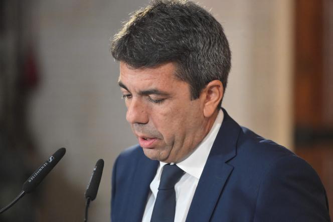President of Valencia's Region Carlos Mazon at Valencia's Palau de la Generalitat on November 3, 2025.