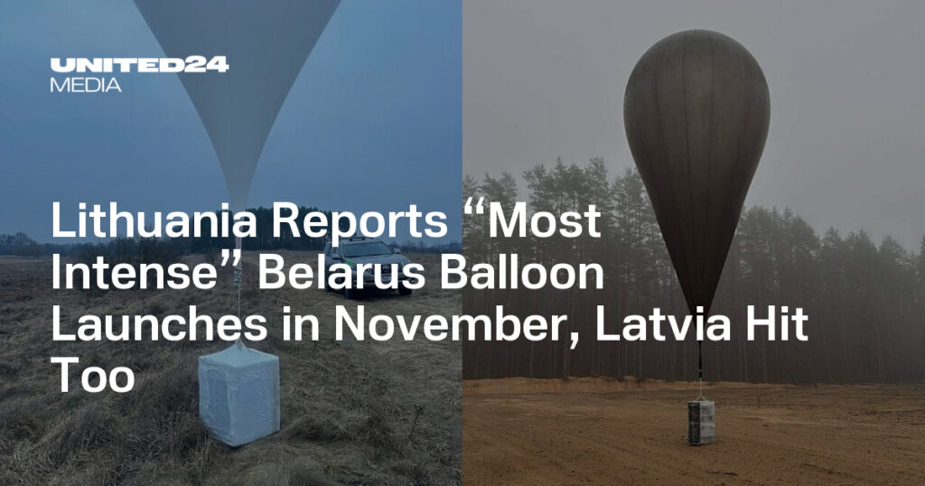 Lithuania Reports “Most Intense” Belarus Balloon Launches in November, Latvia Hit Too — UNITED24 Media