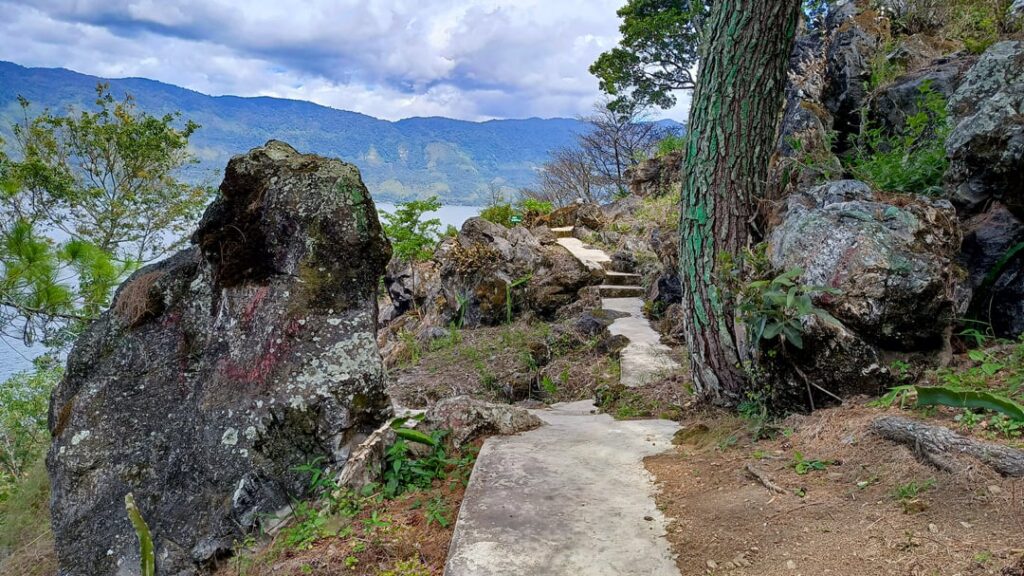 Rocky hills of Ujung Lekas Goesite in Takengon City