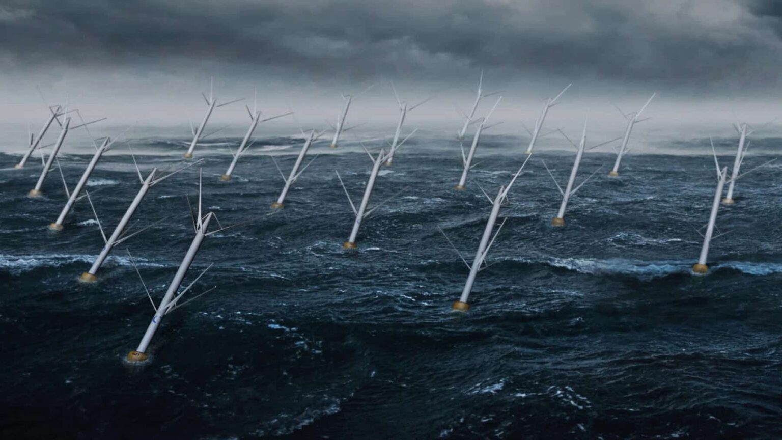 Norway upside-down wind turbine at sea