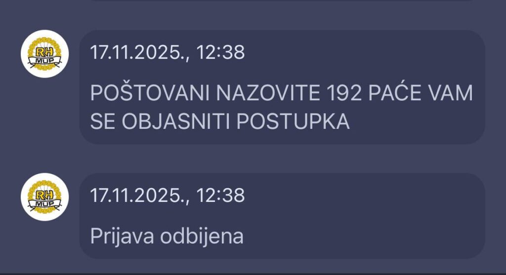 It seems that the MUP is hiring Masters in Croatian Studies to answer applications