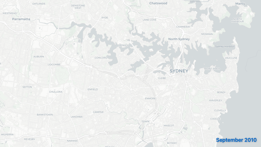 [OC] Timeline of my running in Sydney