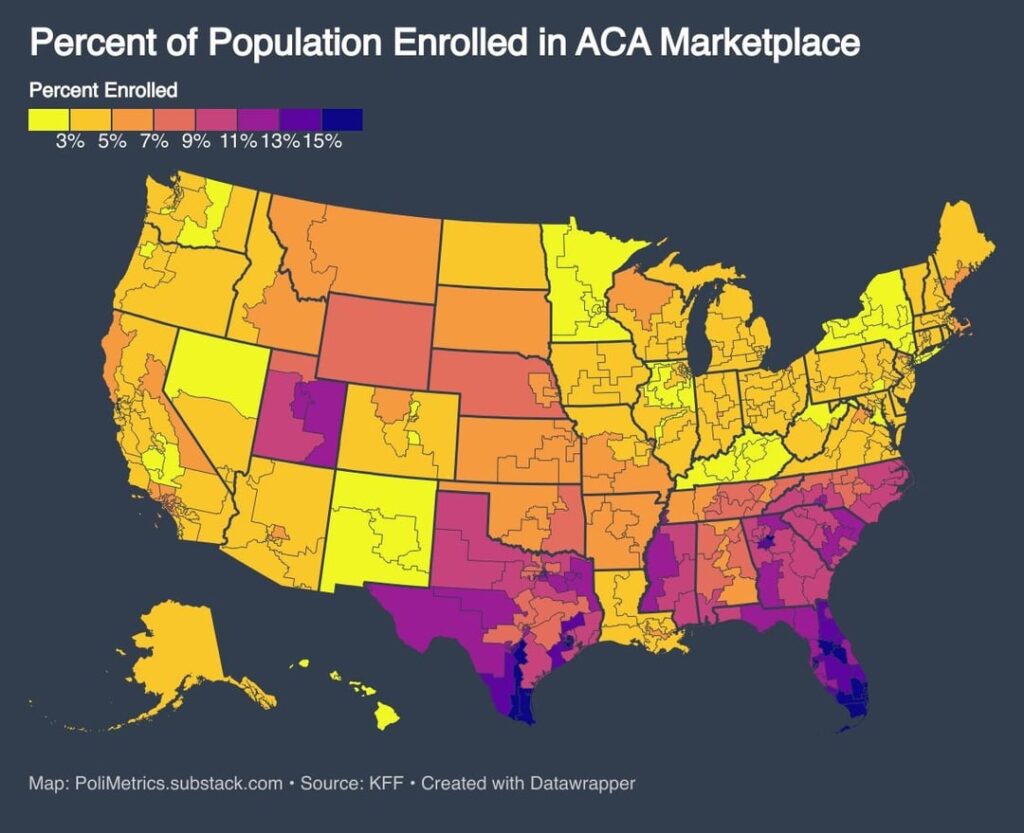 [OC] Obamacare Coverage and Premium Increases if Enhanced Subsidies Aren’t Renewed