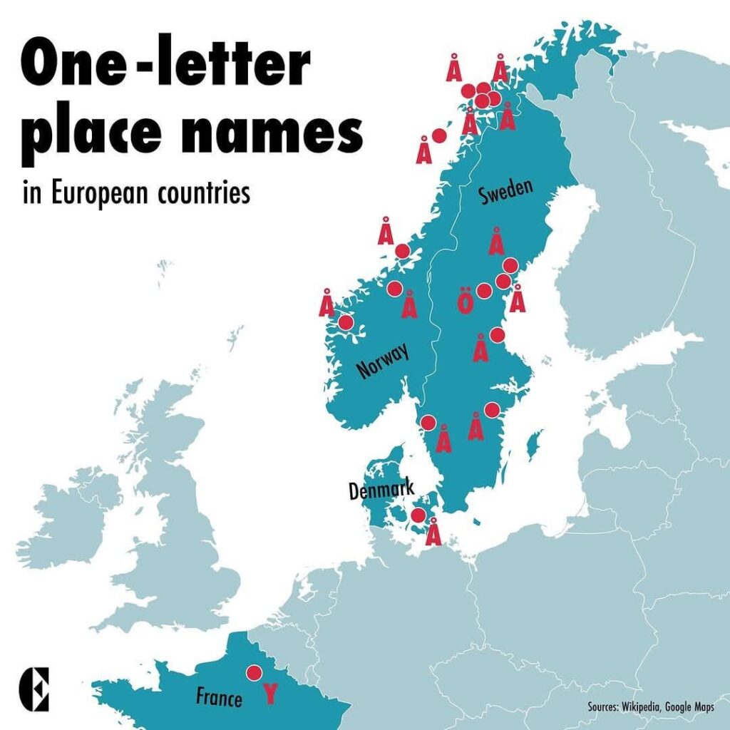 " I'm going to Å" "which one " " obviously the one called Å"