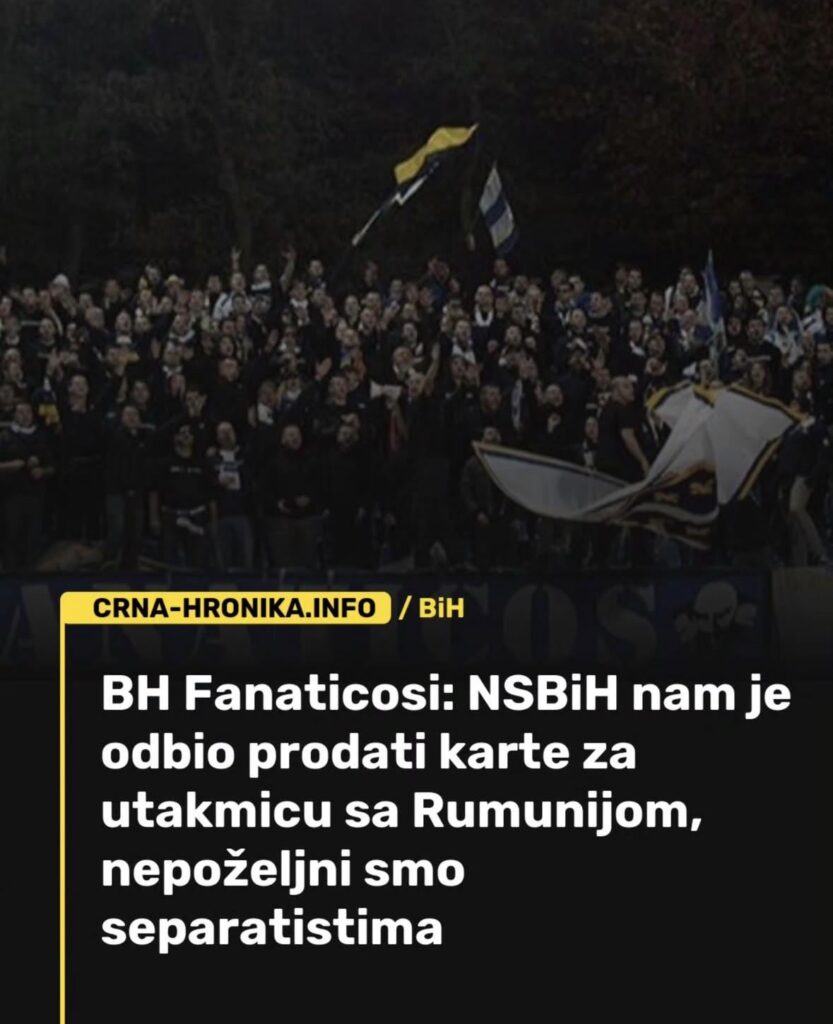 BH Fanaticos and Ljuti Krajišniki banned from Zenica on 15.11