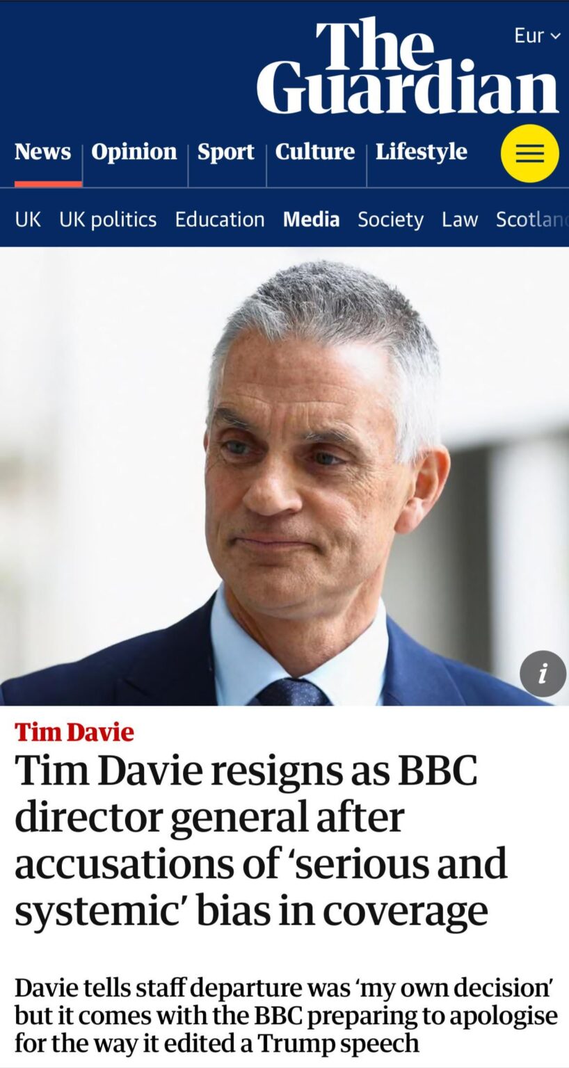 BBC Director General resigns - meanwhile in Spain