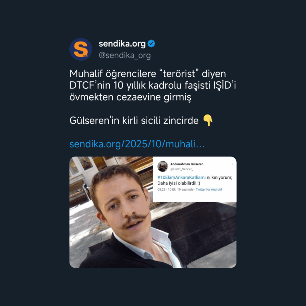 It was revealed that the terrorist who attacked university students protesting against the cafeteria price increase at DTCF was imprisoned for praising ISIS.