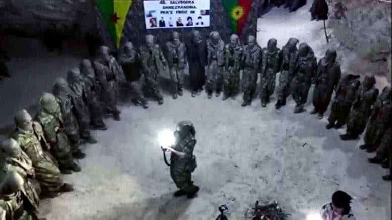 PKK terrorists celebrated the anniversary of the organization's founding by dancing halay in underground shelters in Northern Iraq the other day.