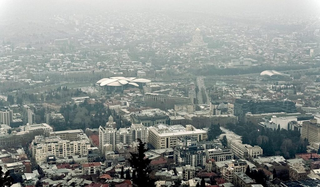 Drone views of Tbilisi