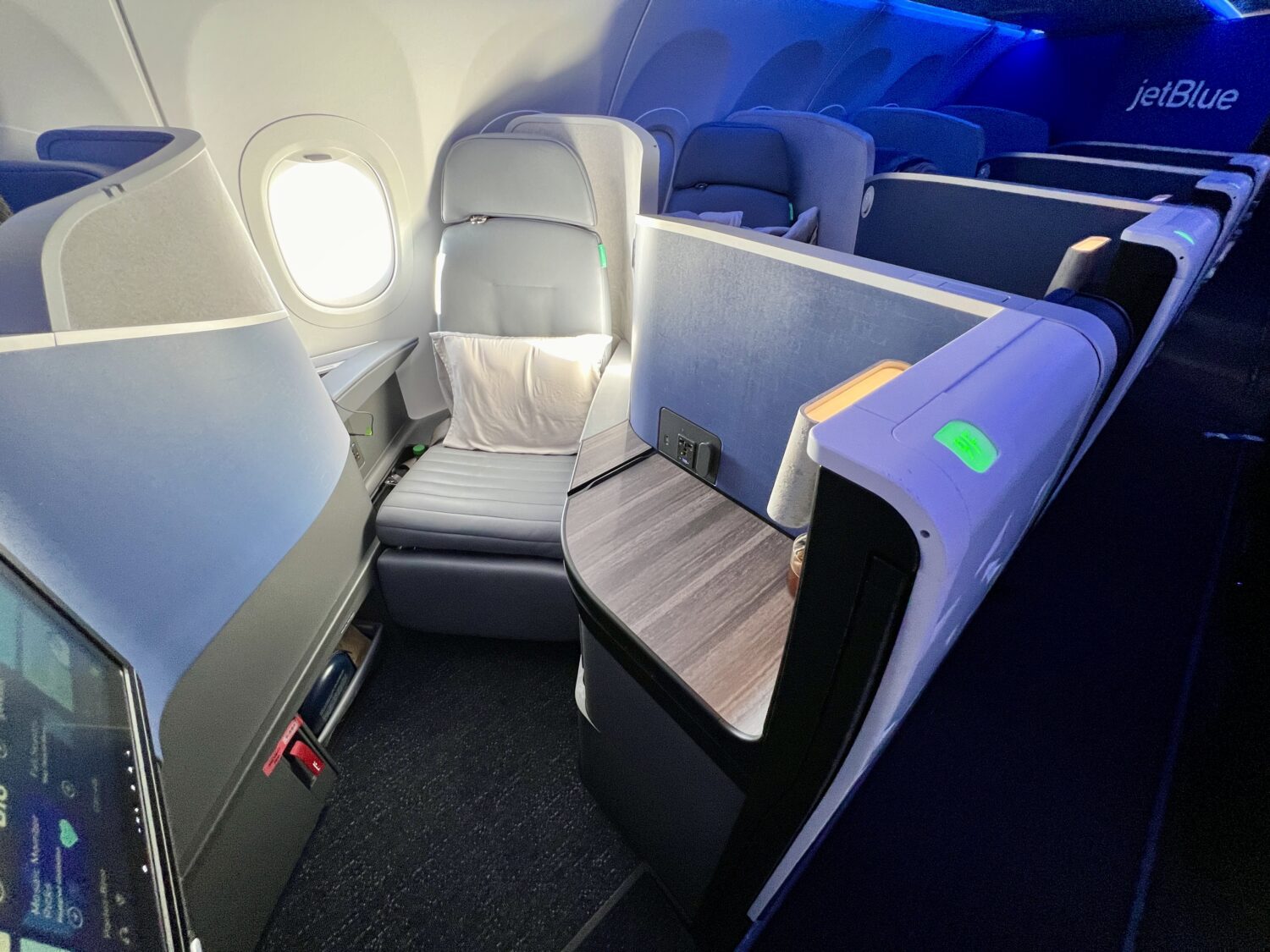 jetblue mint suite in the sunlight