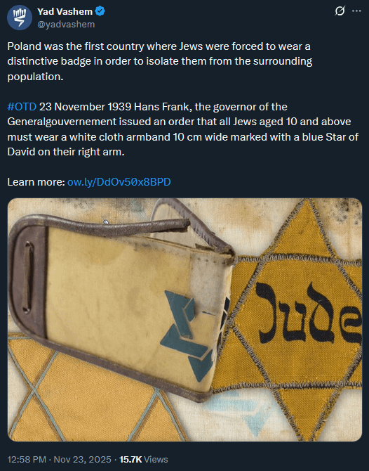 I did not expect such a statement from the Yad Vashem Institute. Find the missing information...