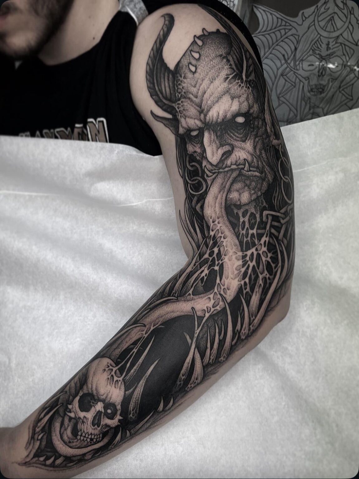 One krampus or parkelj from @kras_tattoo