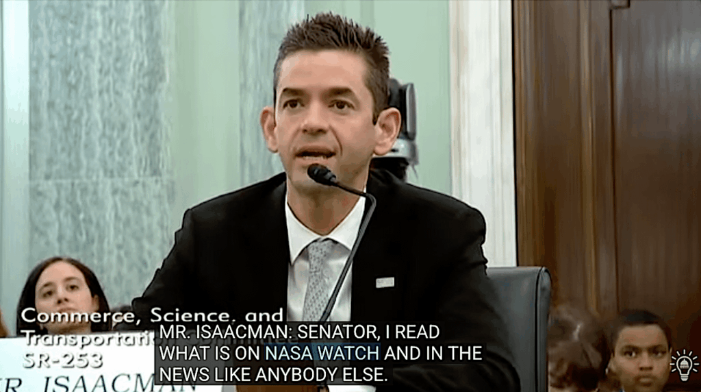 NASA Watch: Isaacman Confirmation Hearing 2.0