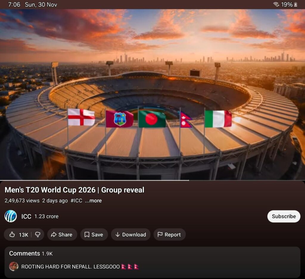 Do you know that Italy plays in the T20 World Cup?