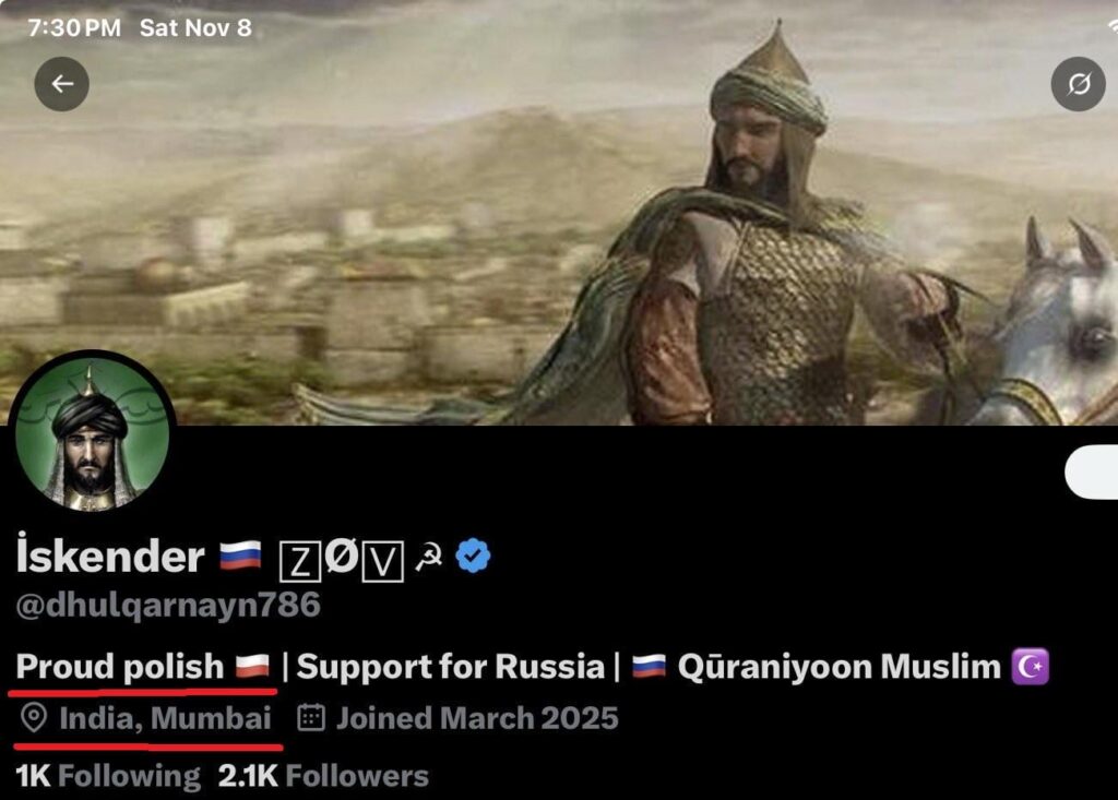 X formerly known as Twitter has started showing the countries of origin of accounts. And you won't guess where the pro-Russian accounts of "Poles" come from.