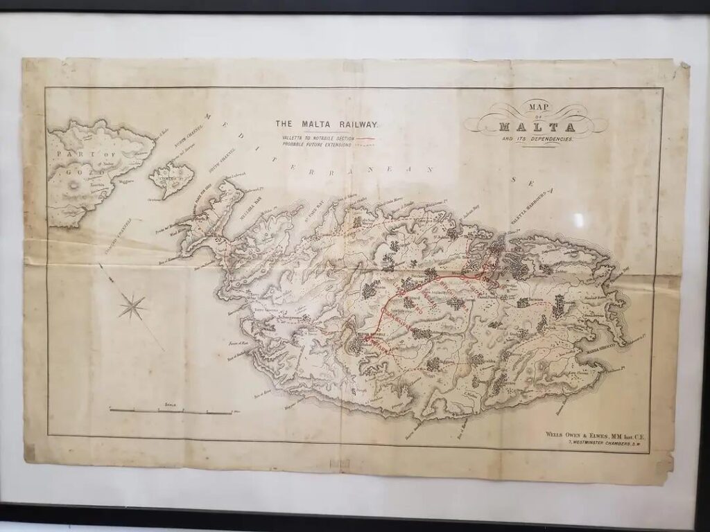 Malta Railway (1883-1931) map