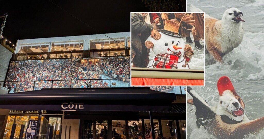 Giant AI-generated Christmas decoration being torn down after residents noticed grotesque horrors hidden in it