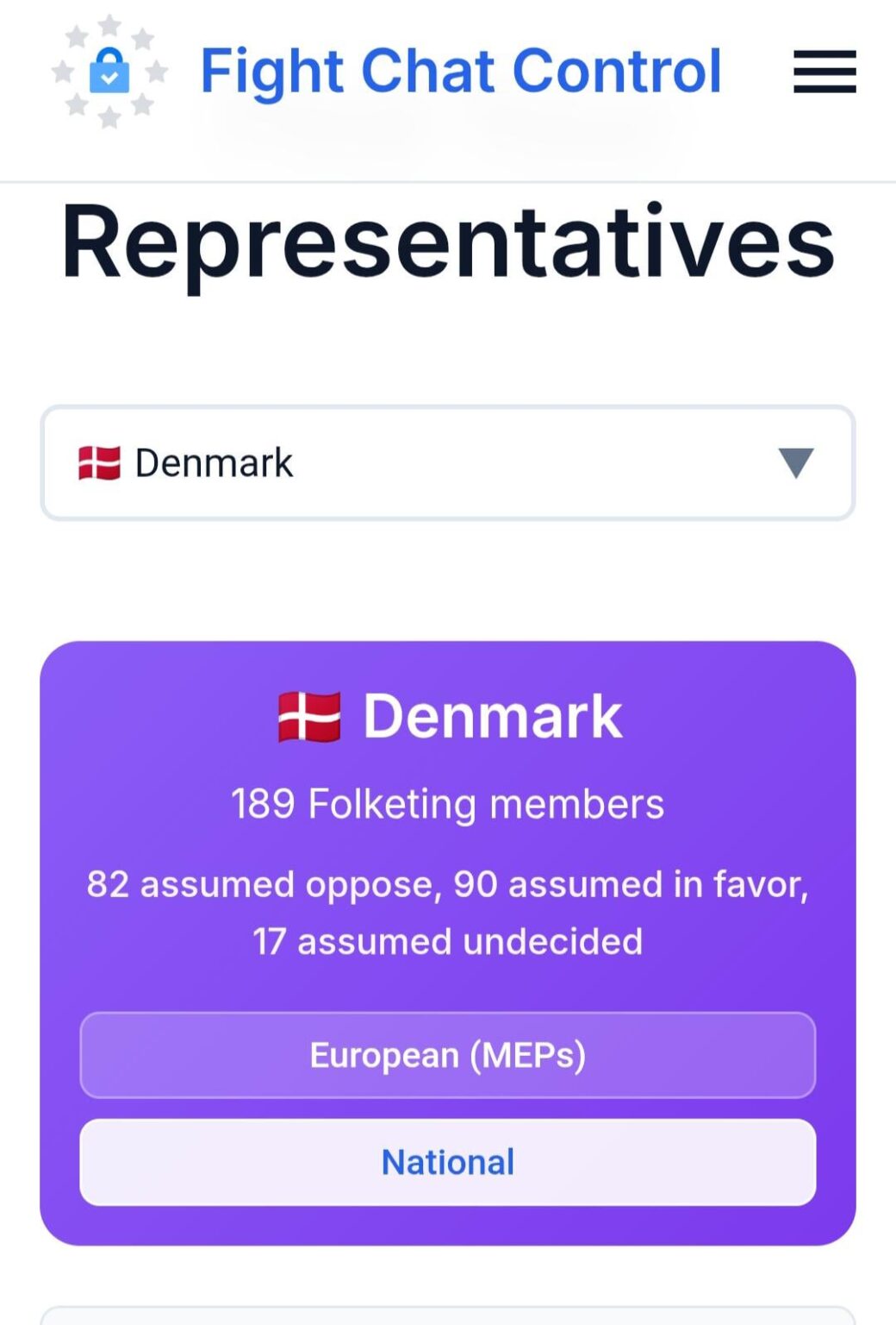 Direct contact with the EU Parliament regarding Chat Control