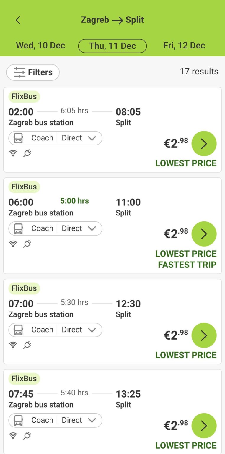 Come on people, FlixBus for €2-3 anywhere in Croatia until 16.12!