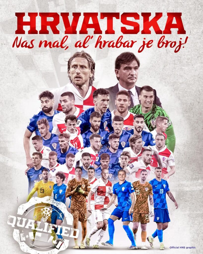 The Croatian football team has qualified for another World Cup! Congratulations to the players and the coach.