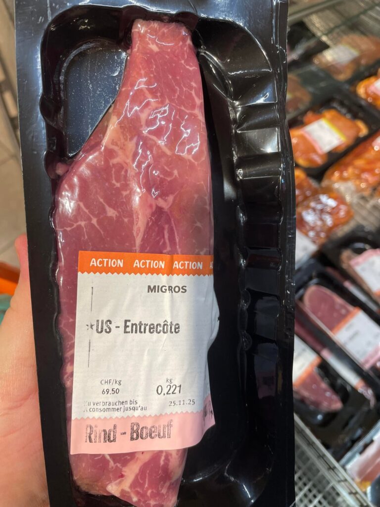 Found US beef at Migros today: please read labels carefully!