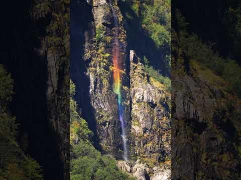 Rainbow Waterfall in Gudvangen, Norway