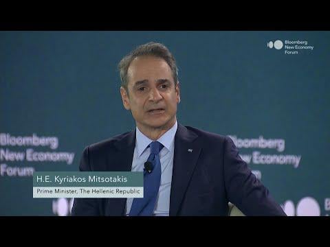 Greek PM Mitsotakis at Bloomberg New Economy Forum
