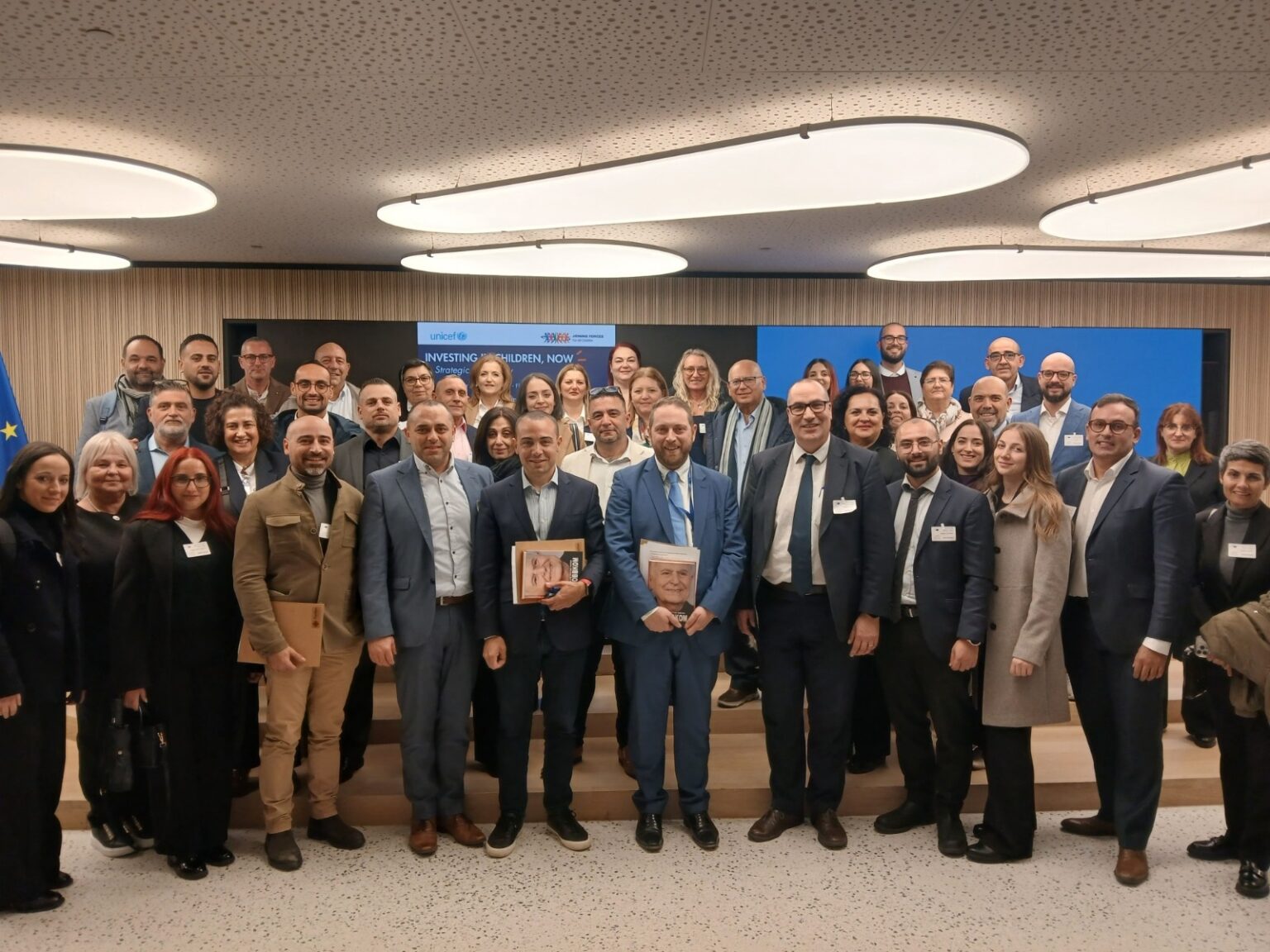 Caritas Malta staff meet European Parliament president in Brussels visit