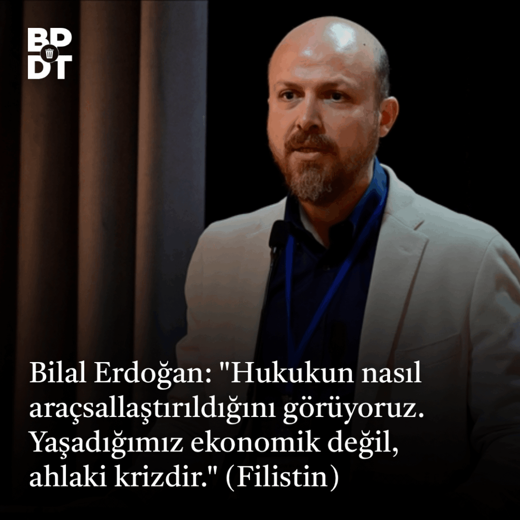 Erdogan complained about the lawlessness and "moral" crisis in Palestine.