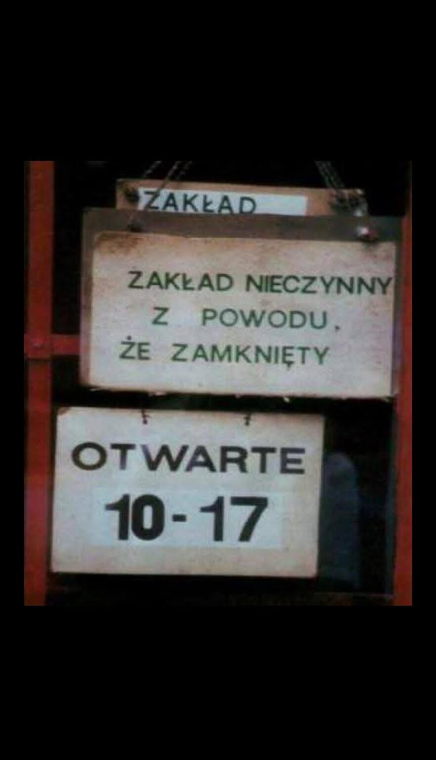 Closed because closed. Briefly and to the point:) Information from the times of the Polish People's Republic