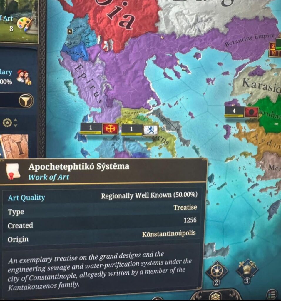 Greek Easter egg in the video game Europa Universalis V