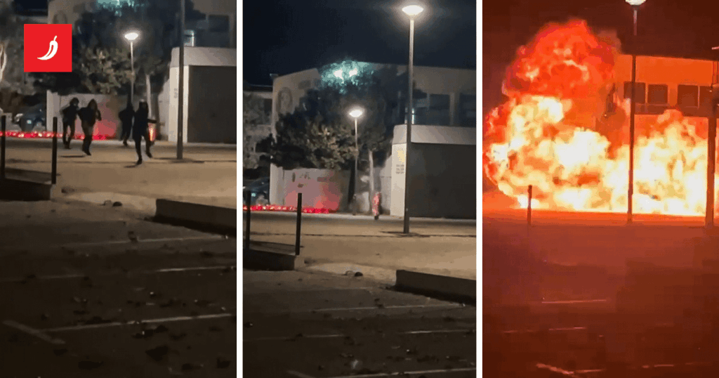 An incident at a school near Split. They planted an explosive device and filmed the explosion