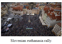 Great news: Slovenia prevents implementation of euthanasia law by a referendum vote of 53% to 47%.