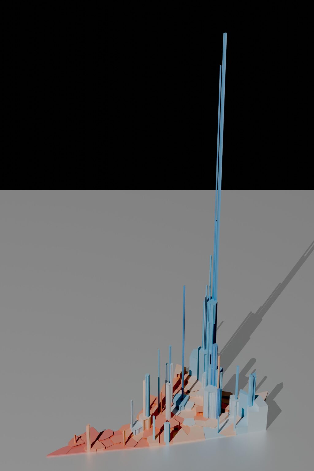 [OC] Volumetric visualization of the Virginia 2025 Governor's race (Blender + Python)