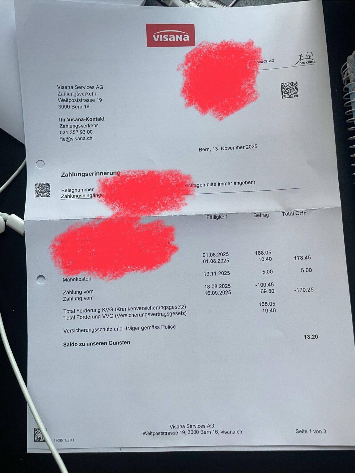 First paid reminder