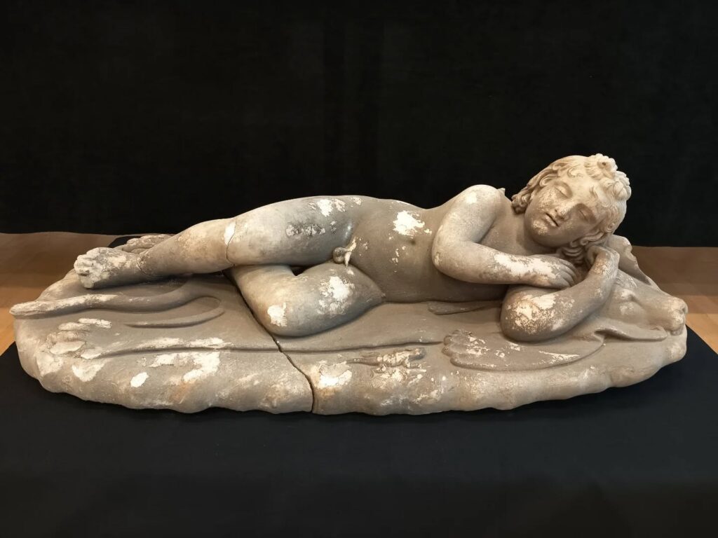 The 2nd-century marble sculpture of Sleeping Cupid