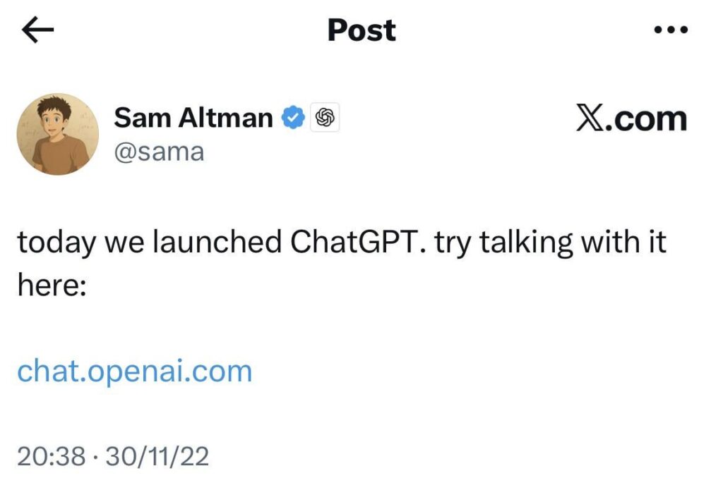 Exactly 3 years ago ChatGPT was launched.