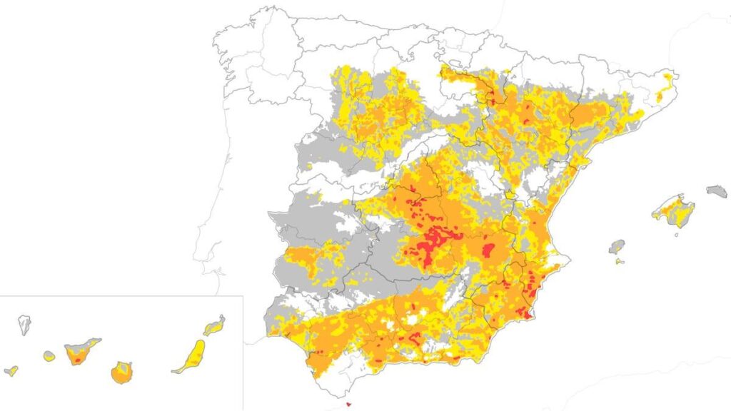 First atlas of desertification in Spain: more than 40% of the territory is threatened