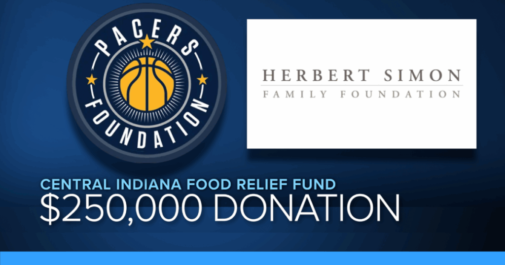 Pacers, Simon Family Foundation donate $250k to Central Indiana Food Relief Fund