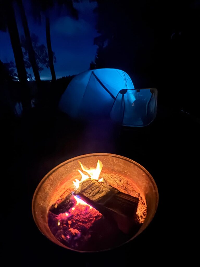 Rain night camping near Nanaimo, BC🔥🌧️🏕️